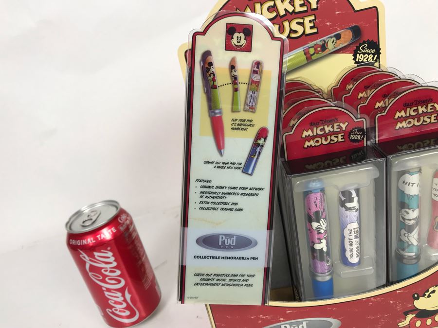 Twelve Walt Disney's Mickey Mouse Limited Edition Pod Pens With Mickey Mouse Store Display Merchandiser [Photo 7]