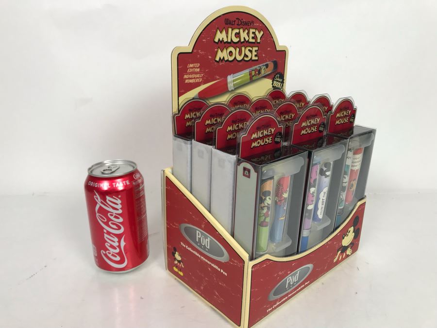 Twelve Walt Disney's Mickey Mouse Limited Edition Pod Pens With Mickey Mouse Store Display Merchandiser [Photo 3]