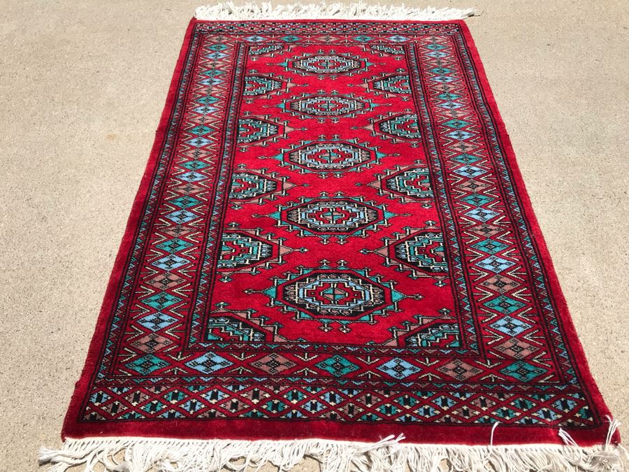 Vintage Handmade Persian Area Rug 2'1' X 3'3' Apx. 400 knots / sq. in. [Photo 2]