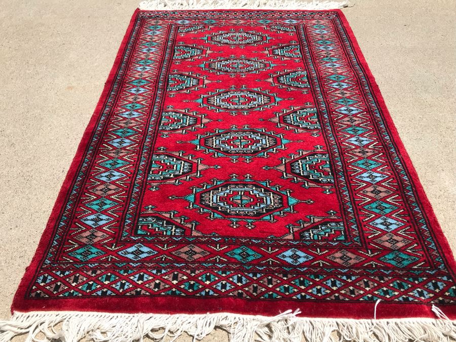 Vintage Handmade Persian Area Rug 2'1' X 3'3' Apx. 400 knots / sq. in. [Photo 3]