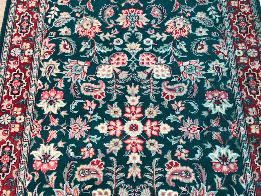 Vintage Handmade Persian Runner Rug Kashan Design Wool Rug Double Knot From Pakistan 2'6' X 14'1' Apx. 300 knots / sq. in. With Certificate Of Authenticity [Photo 10]