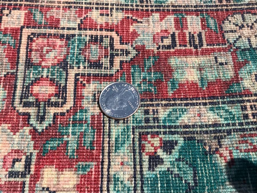 Vintage Handmade Persian Runner Rug Kashan Design Wool Rug Double Knot From Pakistan 2'6' X 14'1' Apx. 300 knots / sq. in. With Certificate Of Authenticity [Photo 13]