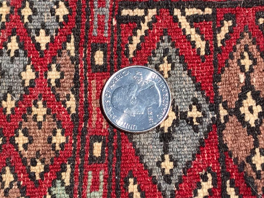 Vintage Handmade Persian Area Rug 2'1' X 3'5' Apx. 400 knots / sq. in. [Photo 9]