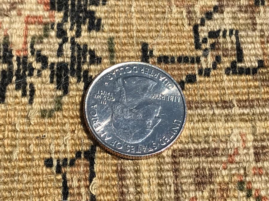 Vintage Handmade Persian Runner Rug Tabriz Design Made In Pakistan (Lahore) Fine New Zealand Wool And Silk With 2008 Appraisal Of $2,500 2'7' X 8'7' Double Knot Apx. 250 knots / sq. in. [Photo 14]