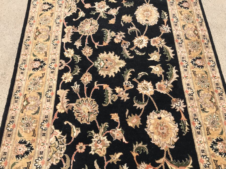 Vintage Handmade Persian Runner Rug Tabriz Design Made In Pakistan (Lahore) Fine New Zealand Wool And Silk With 2008 Appraisal Of $2,500 2'7' X 8'7' Double Knot Apx. 250 knots / sq. in. [Photo 7]