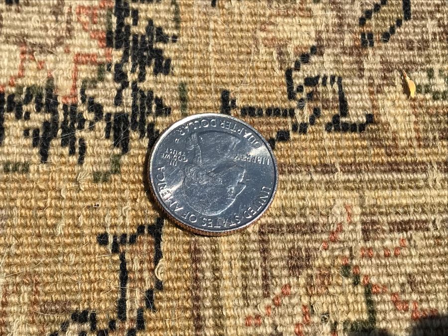 Vintage Handmade Persian Runner Rug Tabriz Design Made In Pakistan (Lahore) Fine New Zealand Wool And Silk With 2008 Appraisal Of $2,500 2'7' X 8'7' Double Knot Apx. 250 knots / sq. in. [Photo 13]