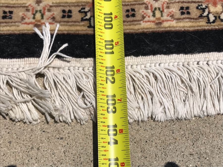 Vintage Handmade Persian Runner Rug Tabriz Design Made In Pakistan (Lahore) Fine New Zealand Wool And Silk With 2008 Appraisal Of $2,500 2'7' X 8'7' Double Knot Apx. 250 knots / sq. in. [Photo 16]