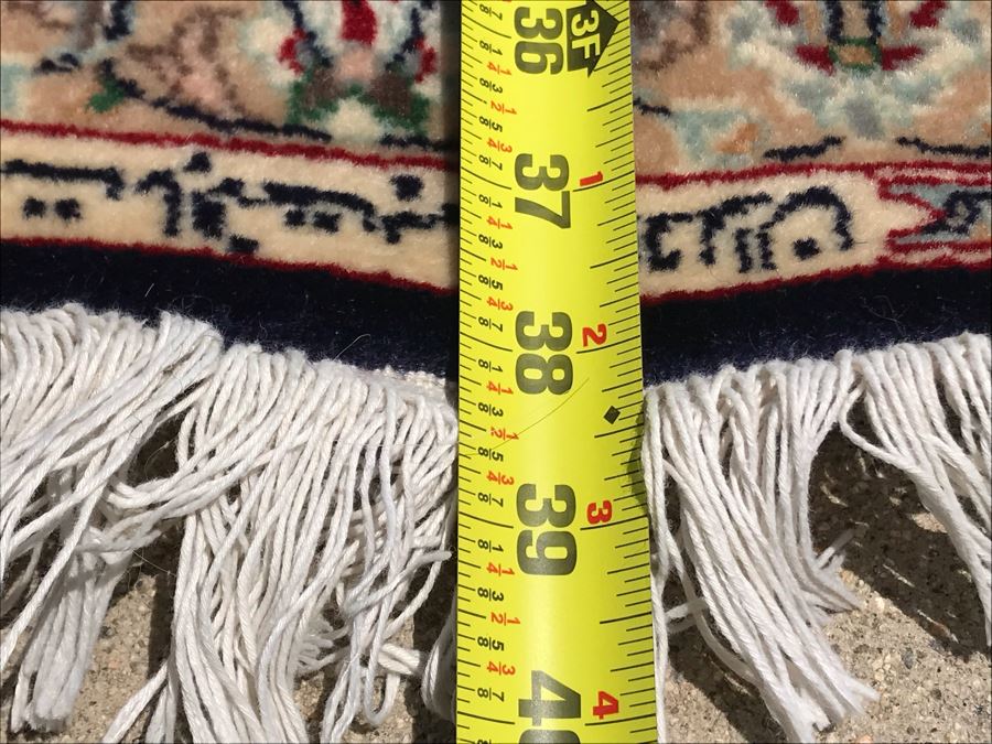 Vintage Handmade SIGNED Persian Area Rug 2' X 3'3' Apx. 290 knots / sq. in. [Photo 14]