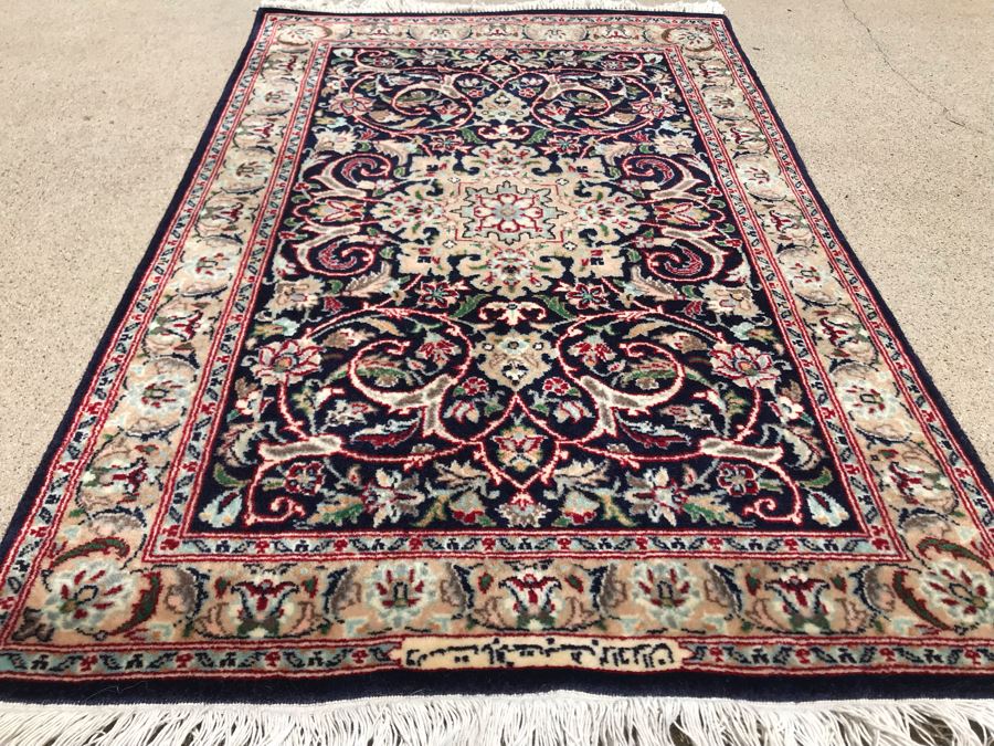 Vintage Handmade SIGNED Persian Area Rug 2' X 3'3' Apx. 290 knots / sq. in.