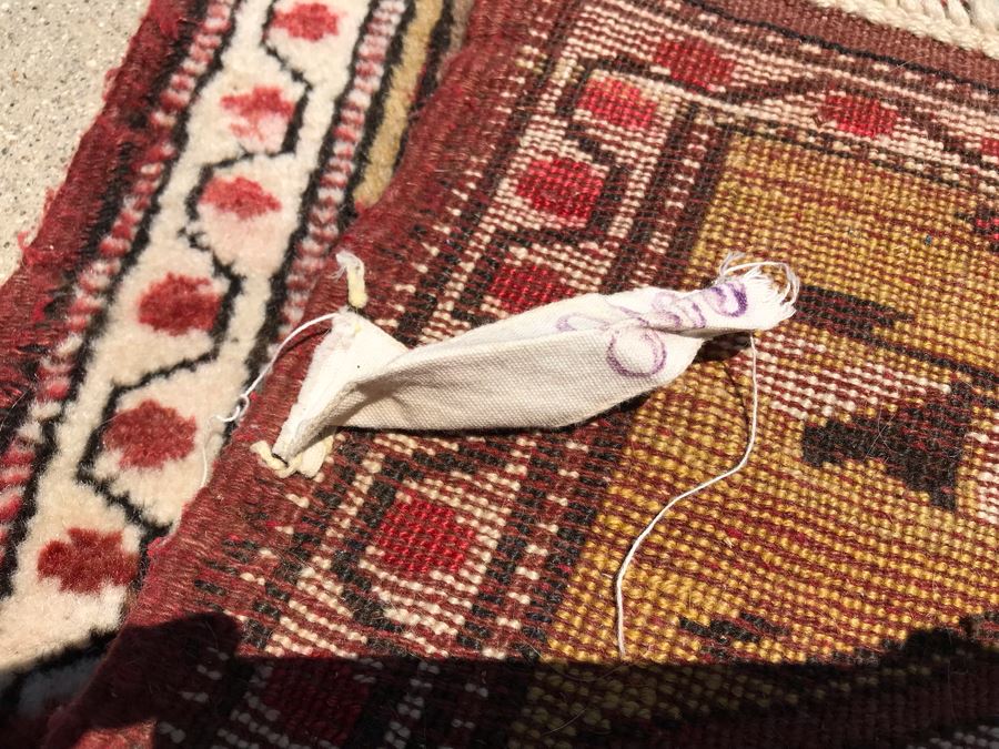 Vintage Handmade Perisan Area Rug 3'4' X 4'11' [Photo 17]