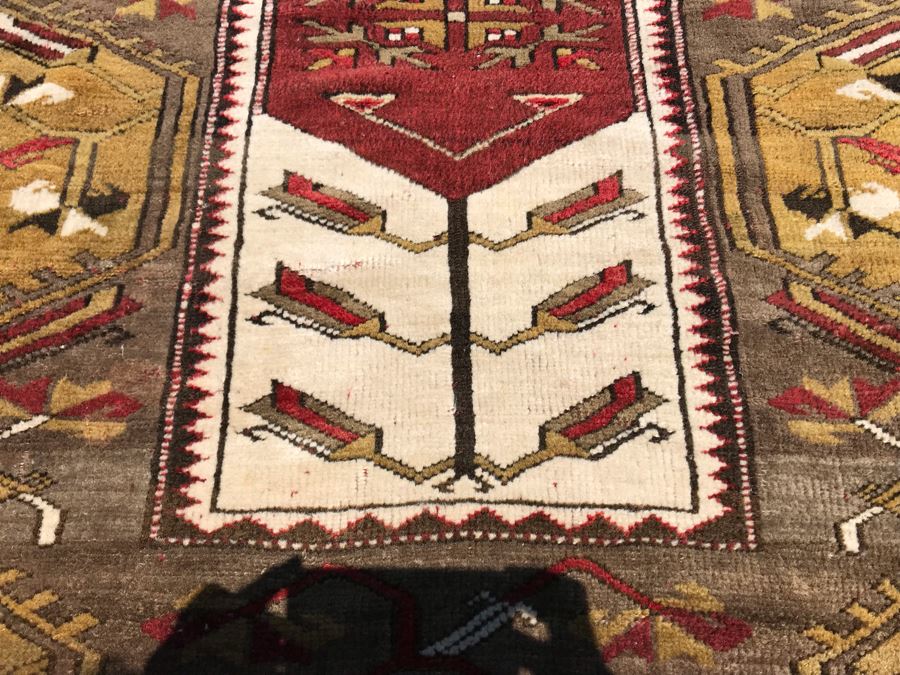 Vintage Handmade Perisan Area Rug 3'4' X 4'11' [Photo 6]