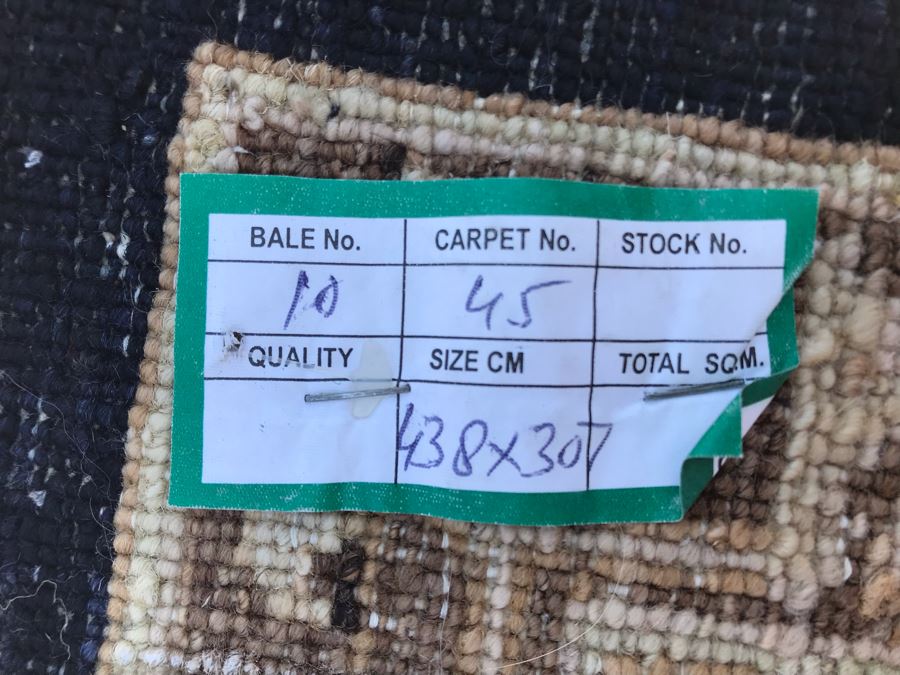 Vintage Handmade Persian Chobi Wool Area Rug Oushak Design From Afghanistan Ghazni Wool (Hand Spun) Natural Dyes 9' X 12' Retailed $3,800 Double Knot Apx. 100 knots / sq. in. With Certificate Of Authenticity [Photo 22]