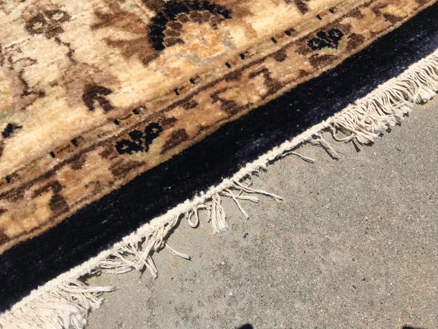 Vintage Handmade Persian Chobi Wool Area Rug Oushak Design From Afghanistan Ghazni Wool (Hand Spun) Natural Dyes 9' X 12' Retailed $3,800 Double Knot Apx. 100 knots / sq. in. With Certificate Of Authenticity [Photo 15]