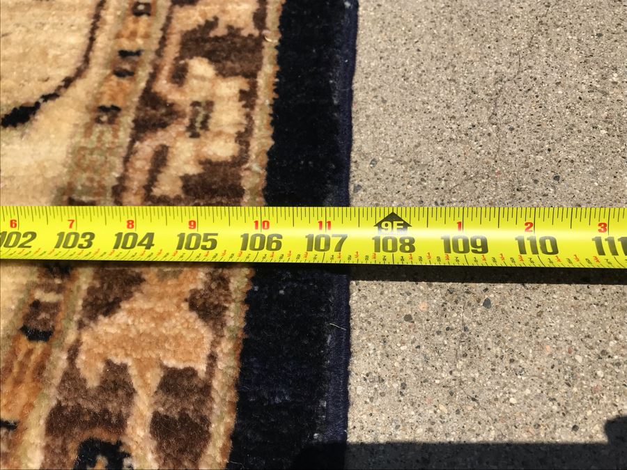 Vintage Handmade Persian Chobi Wool Area Rug Oushak Design From Afghanistan Ghazni Wool (Hand Spun) Natural Dyes 9' X 12' Retailed $3,800 Double Knot Apx. 100 knots / sq. in. With Certificate Of Authenticity [Photo 13]