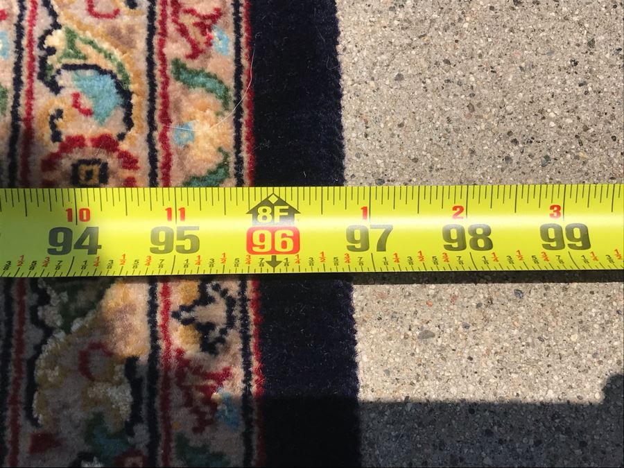 SIGNED Finely Knotted Persian Area Rug 8' X 10'5' Isfahan Design Wool Rug From Pakistan (Lahore) Apx. 300 knots / sq. in. Double Knot With Certificate Of Authenticity [Photo 29]