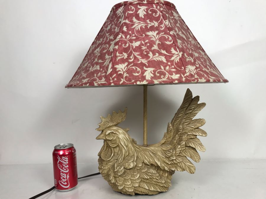 Country Rooster Resin Table Lamp [Photo 4]