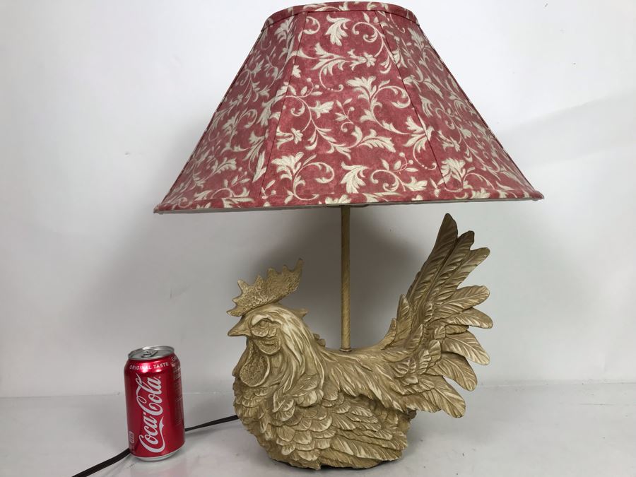 Country Rooster Resin Table Lamp [Photo 3]