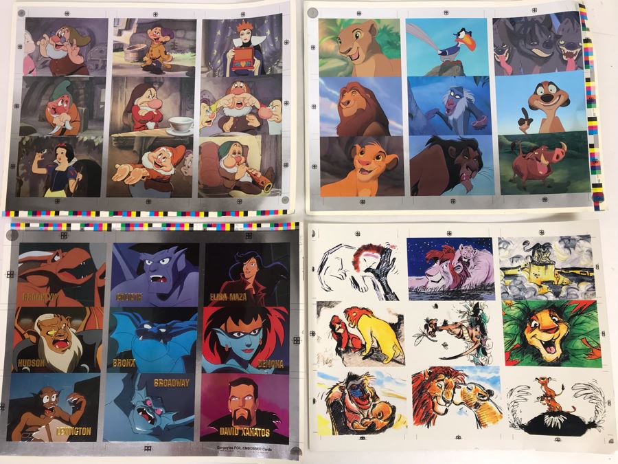 SkyBox Uncut Cards From Gargoyles, The Lion King And Snow White
