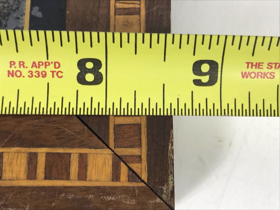 Vintage Rio De Janeiro Brazil Butterfly Wing Artwork In Wooden Inlay Frame 8.5 X 7 [Photo 8]