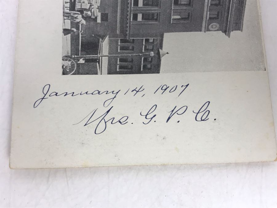 Antique Postmarked 1907 North Union Station, Boston Mass. Railroad Postcard [Photo 2]