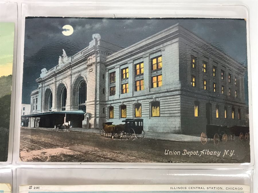 Set Of Four Vintage R.R. Railroad Postcards (Some Postmarked) [Photo 2]