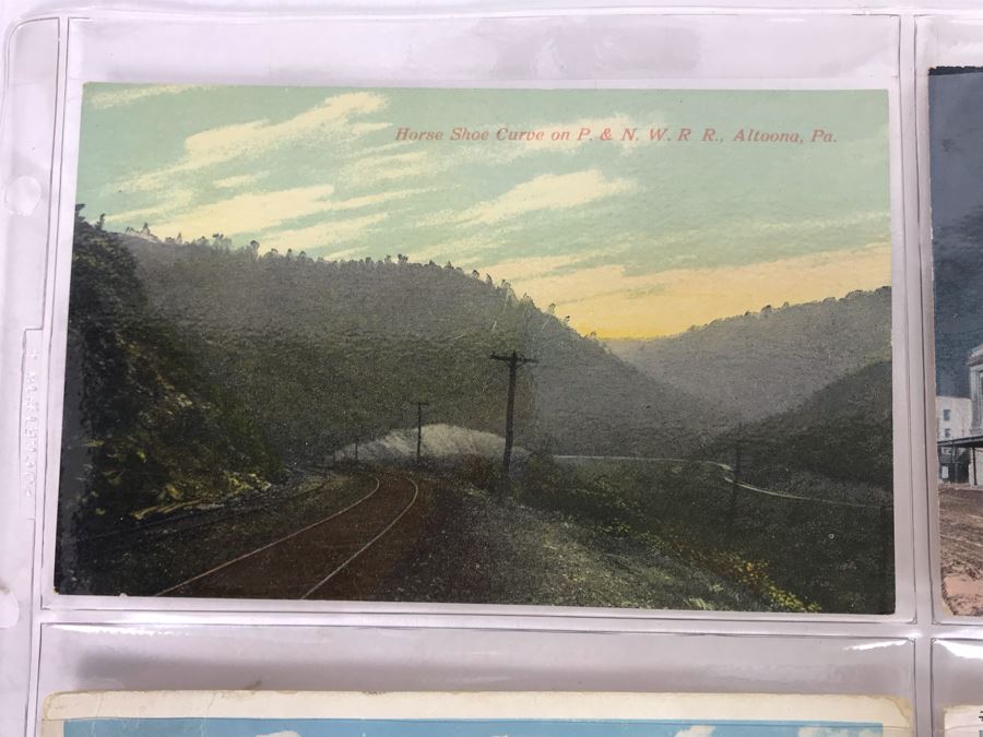 Set Of Four Vintage R.R. Railroad Postcards (Some Postmarked) [Photo 3]