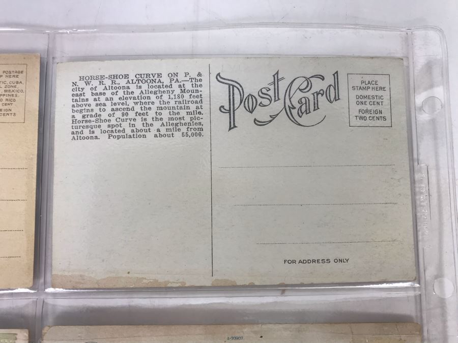 Set Of Four Vintage R.R. Railroad Postcards (Some Postmarked) [Photo 12]