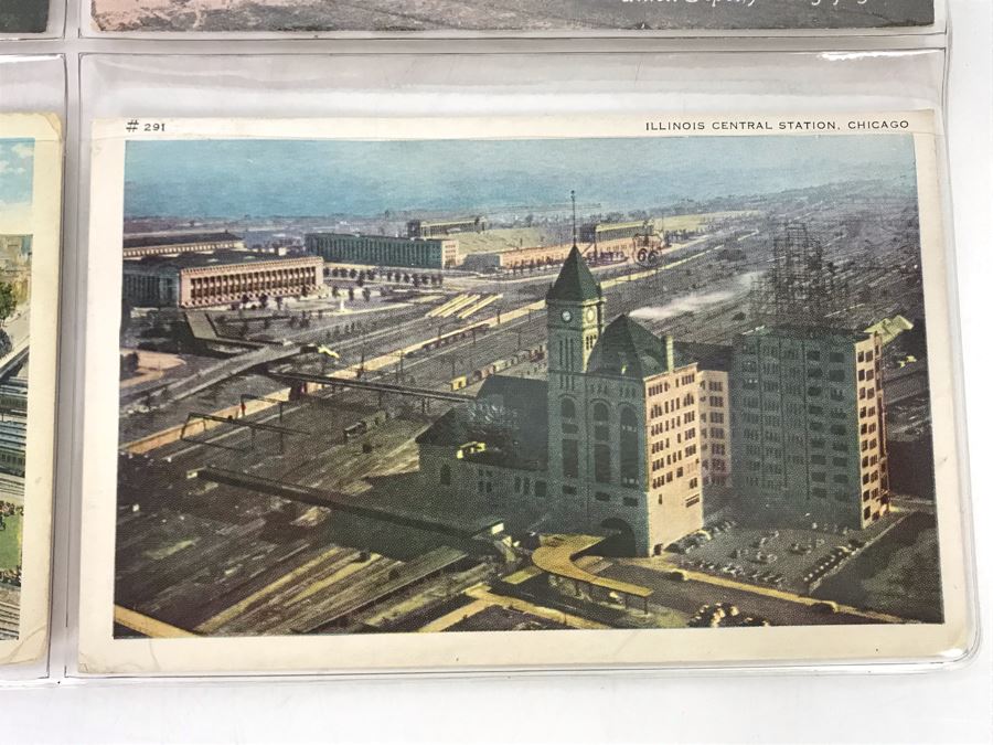 Set Of Four Vintage R.R. Railroad Postcards (Some Postmarked) [Photo 5]