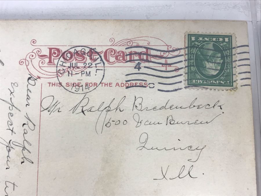 Set Of Four Vintage R.R. Railroad Postcards (One Postmarked 1914) [Photo 9]