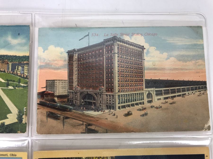 Set Of Four Vintage R.R. Railroad Postcards (One Postmarked 1914) [Photo 5]