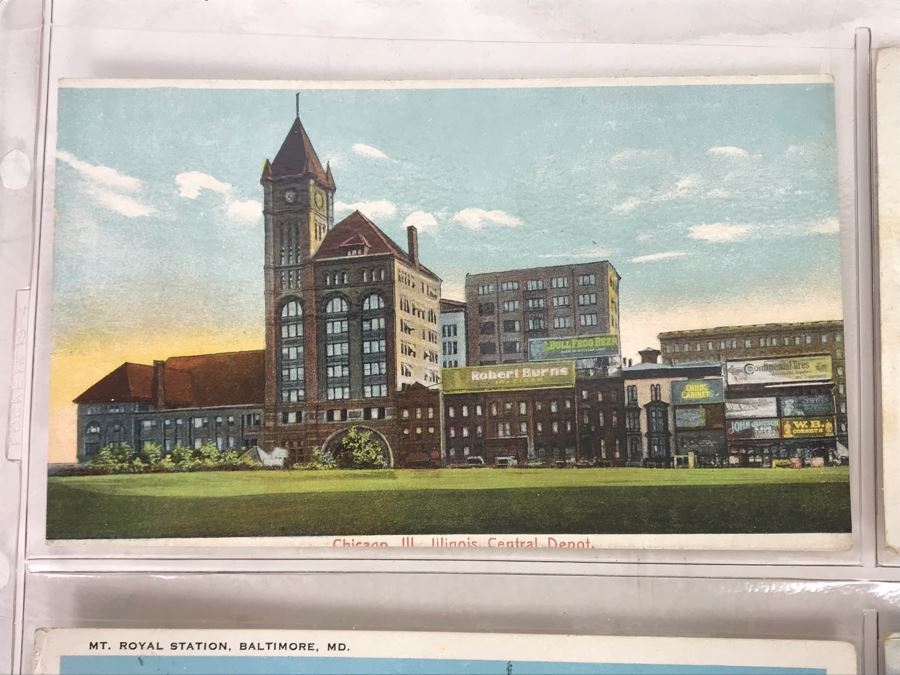 Set Of Four Vintage R.R. Railroad Postcards (Some Postmarked) [Photo 2]