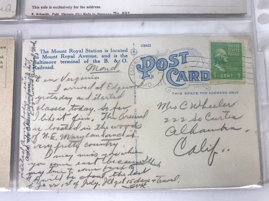 Set Of Four Vintage R.R. Railroad Postcards (Some Postmarked) [Photo 8]
