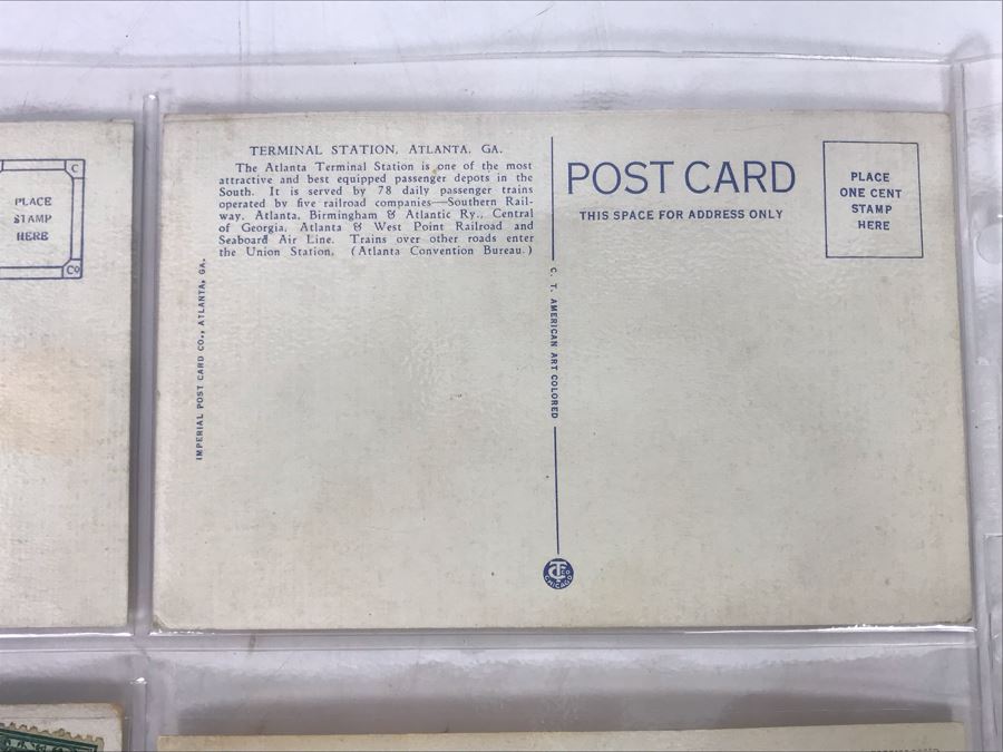 Set Of Four Vintage R.R. Railroad Postcards (One Postmarked) [Photo 10]