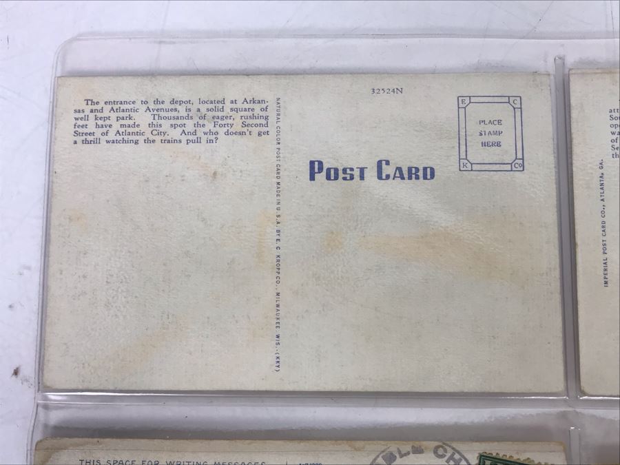 Set Of Four Vintage R.R. Railroad Postcards (One Postmarked) [Photo 11]