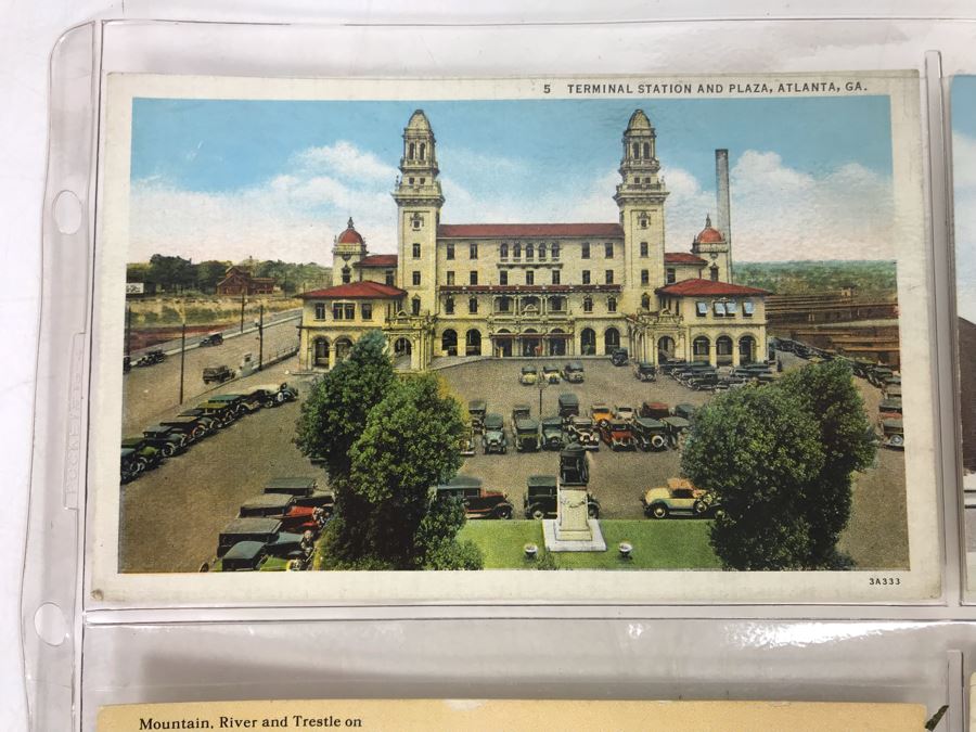 Set Of Four Vintage R.R. Railroad Postcards (One Postmarked) [Photo 3]