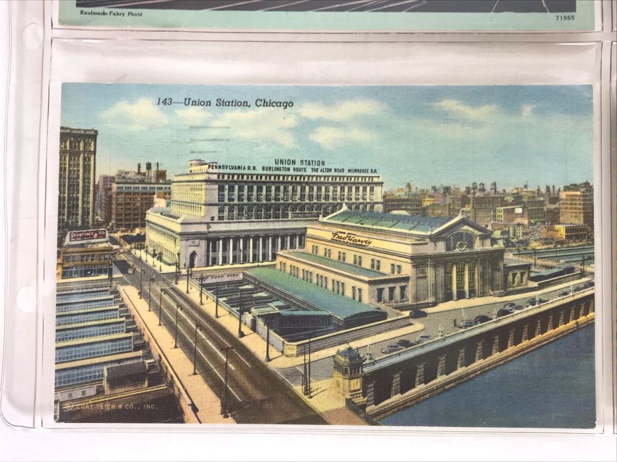 Set Of Four Vintage R.R. Railroad Postcards (Some Postmarked) [Photo 4]