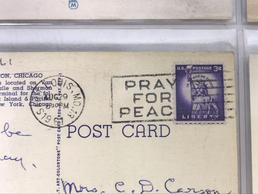 Set Of Four Vintage R.R. Railroad Postcards (Some Postmarked) [Photo 9]