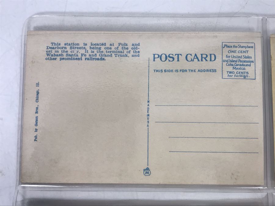 Set Of Four Vintage R.R. Railroad Postcards (Some Postmarked) [Photo 12]