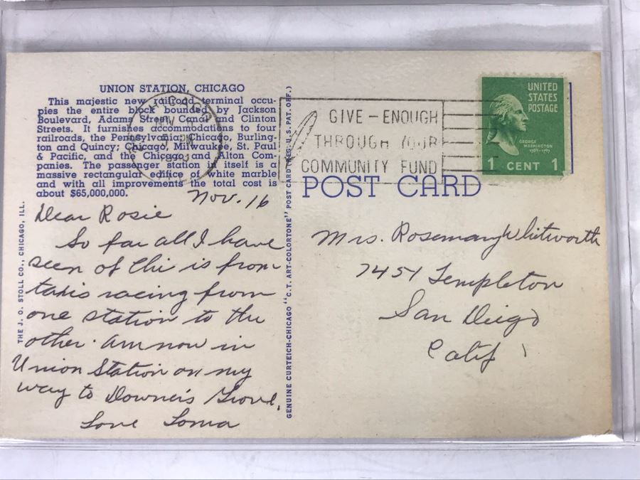 Set Of Four Vintage R.R. Railroad Postcards (Some Postmarked) [Photo 10]