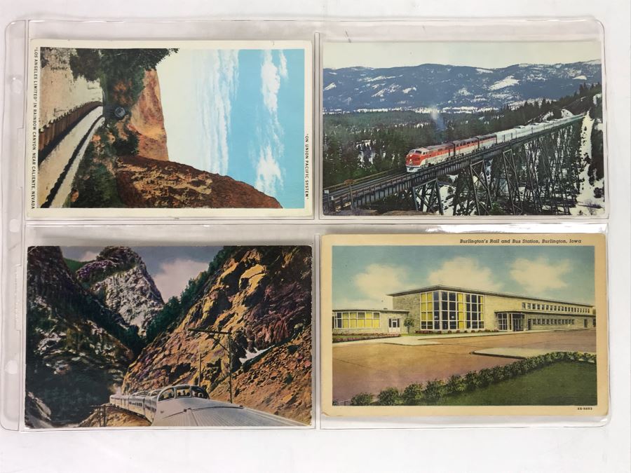 Set Of Four Vintage R.R. Railroad Postcards [Photo 1]