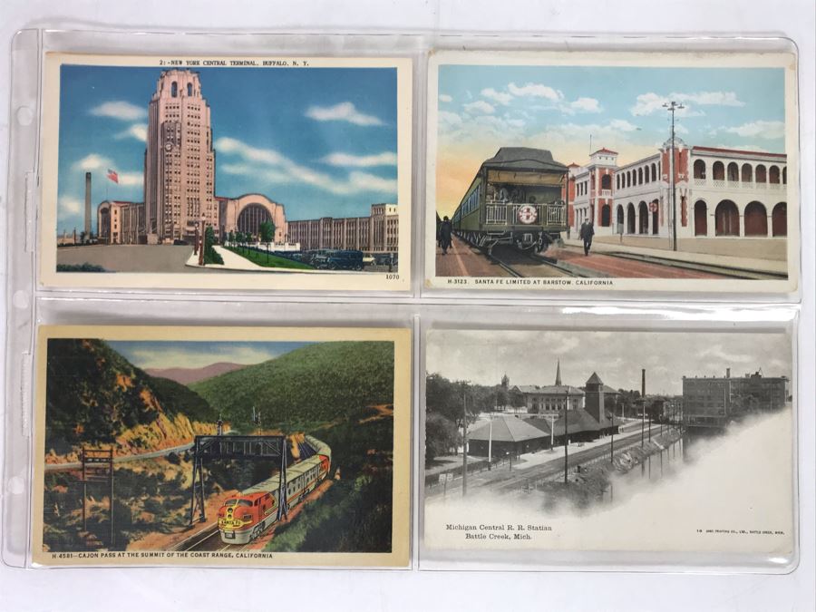 Set Of Four Vintage R.R. Railroad Postcards [Photo 1]