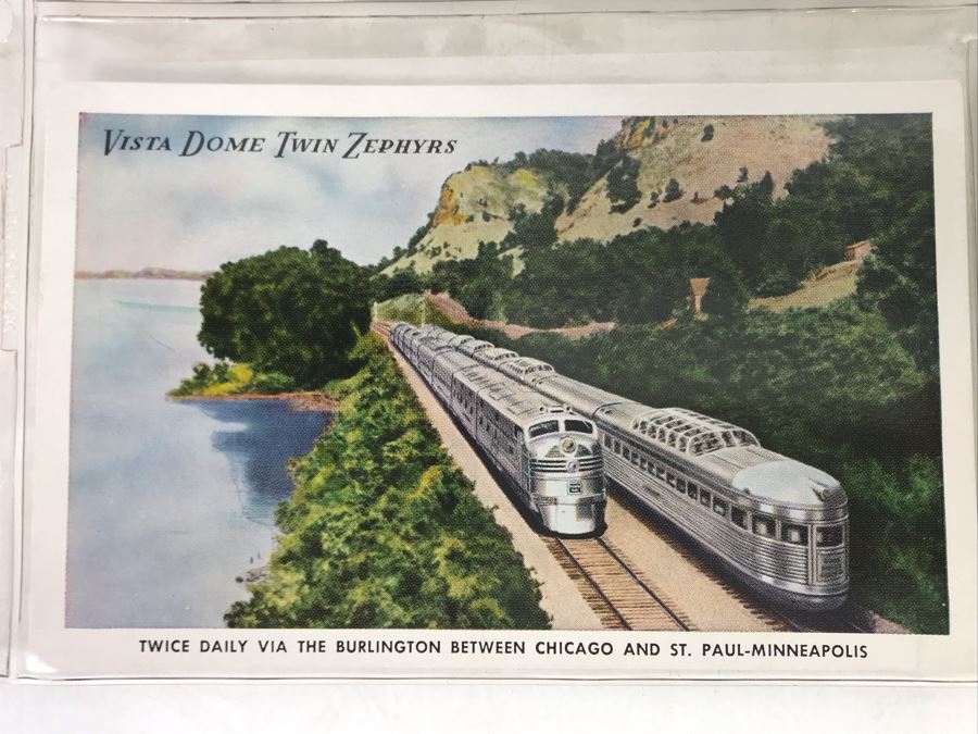 Set Of Four Vintage R.R. Railroad Postcards [Photo 2]