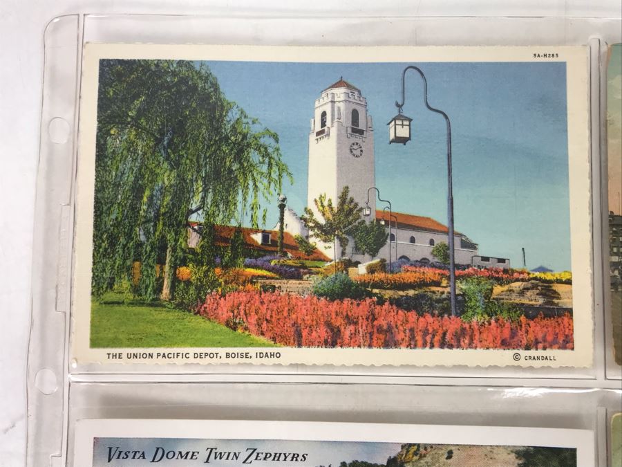 Set Of Four Vintage R.R. Railroad Postcards [Photo 3]
