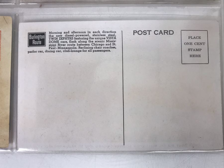 Set Of Four Vintage R.R. Railroad Postcards [Photo 7]