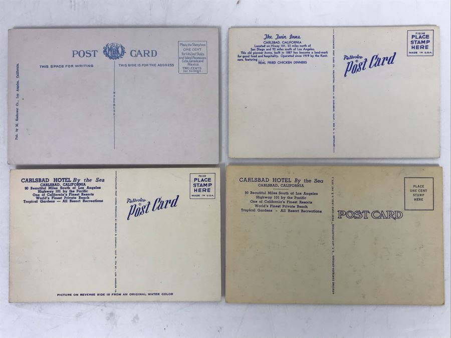 Vintage Carlsbad, CA Twin Inns, Carlsbad Hotel Carsbad-By-The-Sea Postcards [Photo 7]