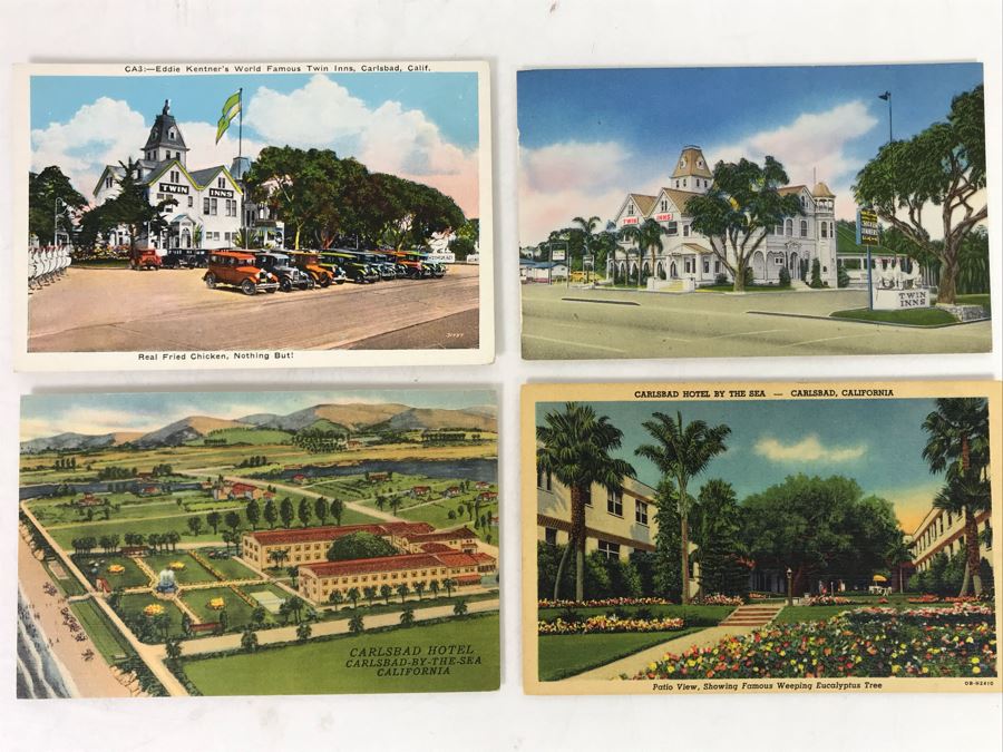 Vintage Carlsbad, CA Twin Inns, Carlsbad Hotel Carsbad-By-The-Sea Postcards [Photo 2]
