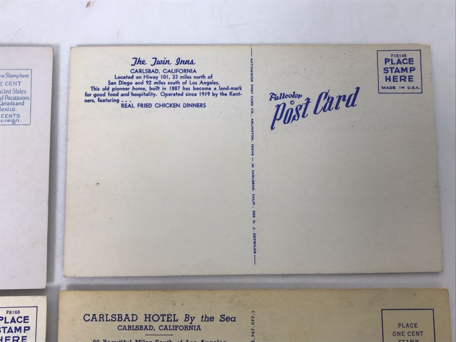 Vintage Carlsbad, CA Twin Inns, Carlsbad Hotel Carsbad-By-The-Sea Postcards [Photo 11]