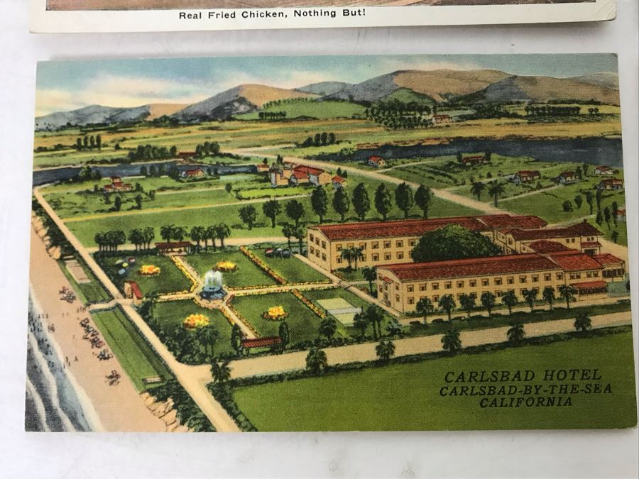 Vintage Carlsbad, CA Twin Inns, Carlsbad Hotel Carsbad-By-The-Sea Postcards [Photo 4]