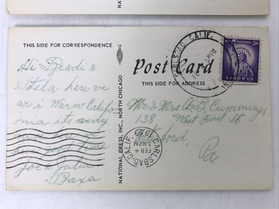 Vintage Carlsbad, CA Hotel By The Sea And State Street Carsbad Postcards [Photo 5]