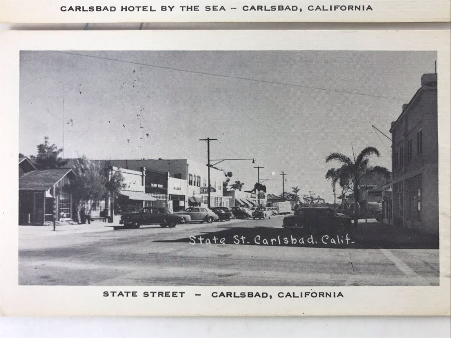 Vintage Carlsbad, CA Hotel By The Sea And State Street Carsbad Postcards [Photo 3]